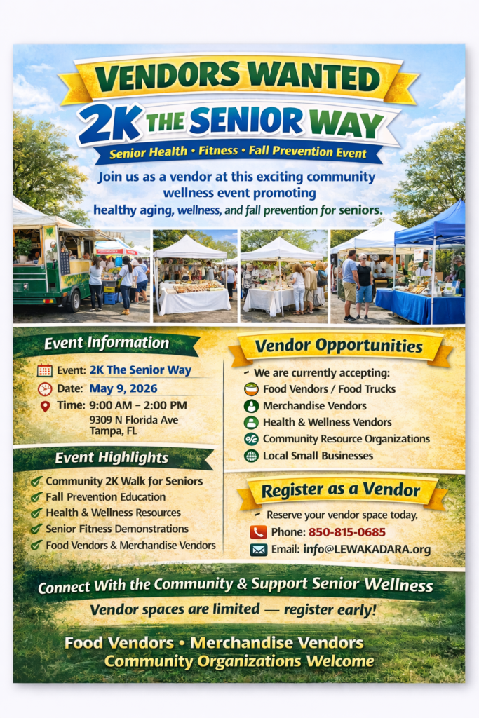 senior walk vendor flyer